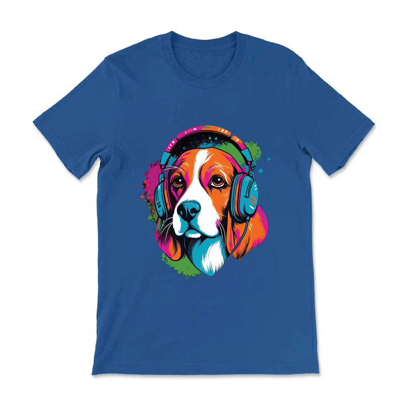 Wearing Headphones Dog Pop T-Shirt
