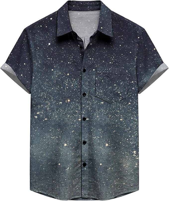 domirica Mens Short Sleeve Button Down Shirts Summer
