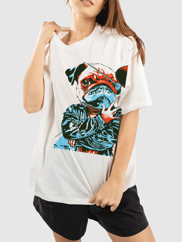 Hip Hop Pug Street T-Shirt