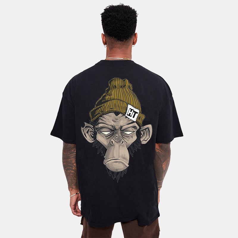 Monkey  Brand Hip-hop Loose T-shirt