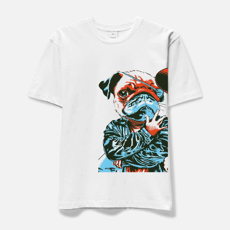 Hip Hop Pug Street T-Shirt