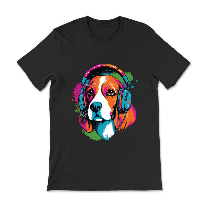 Wearing Headphones Dog Pop T-Shirt