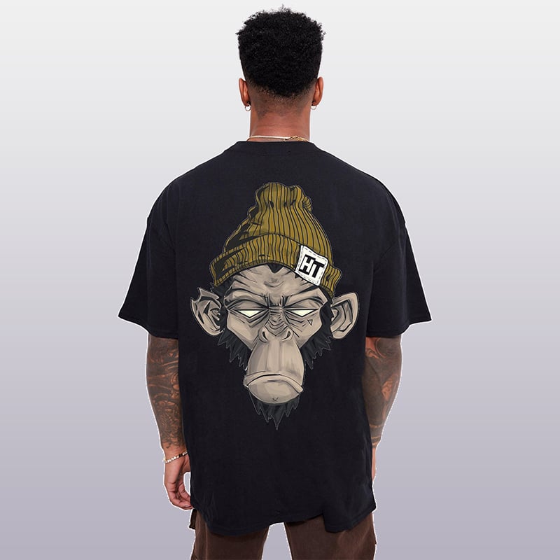 Monkey  Brand Hip-hop Loose T-shirt