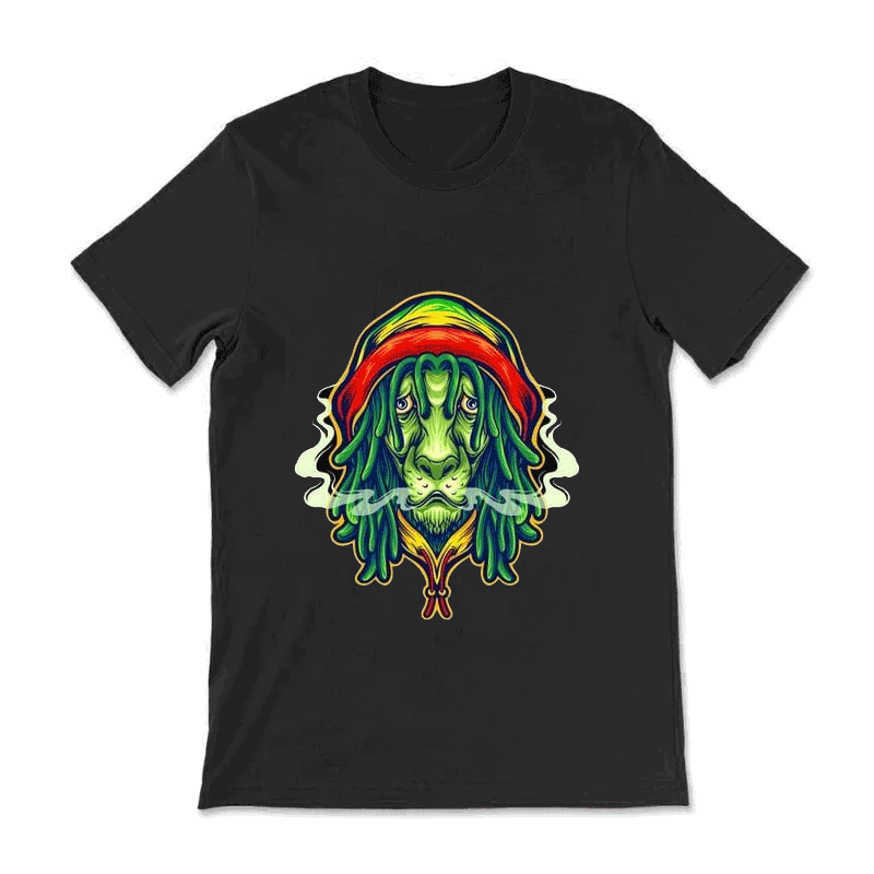 Blue Lion Print Women'S T-Shirt